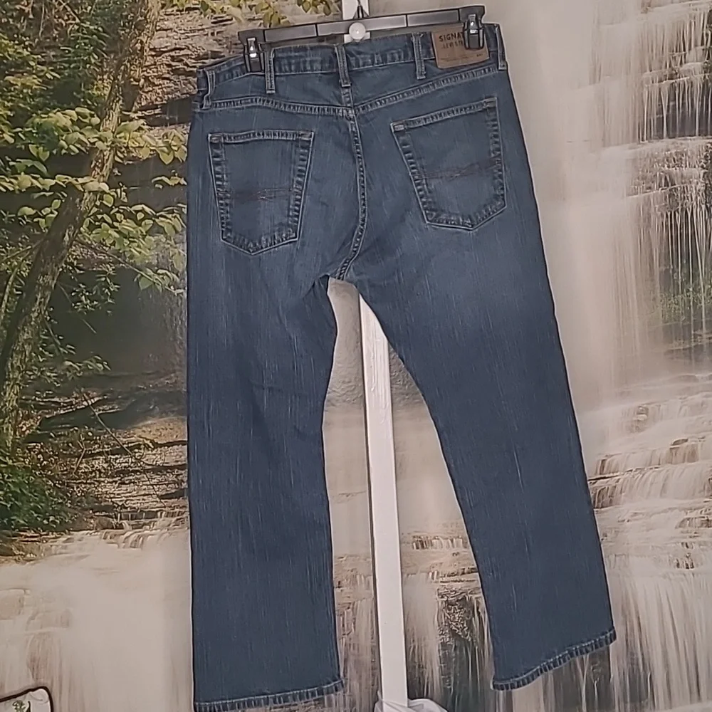 Classic Levi Signature S51 Straight Leg Mens denim blue Jeans 38 x 30